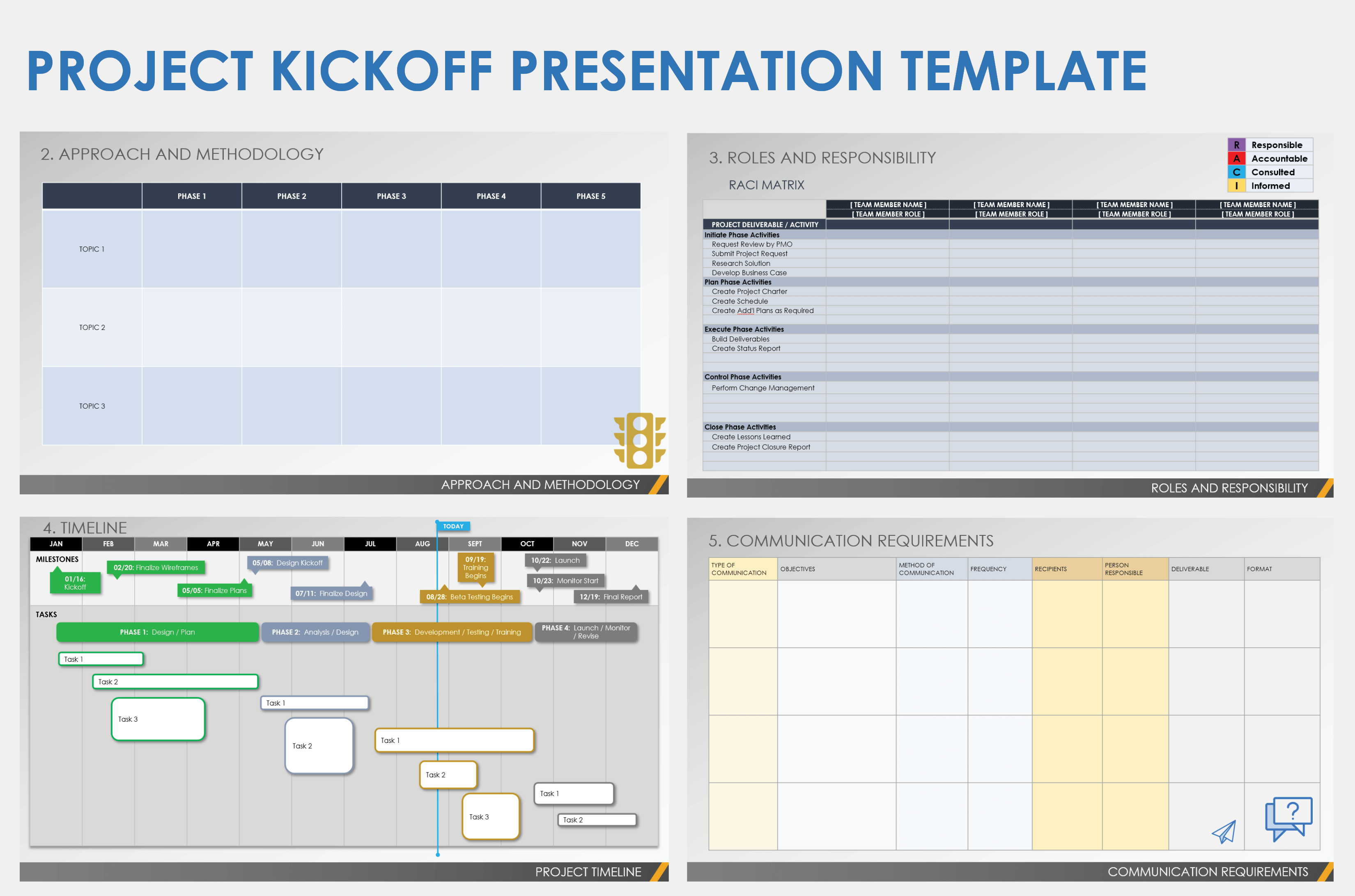 Project Kickoff Presentation Template PowerPoint