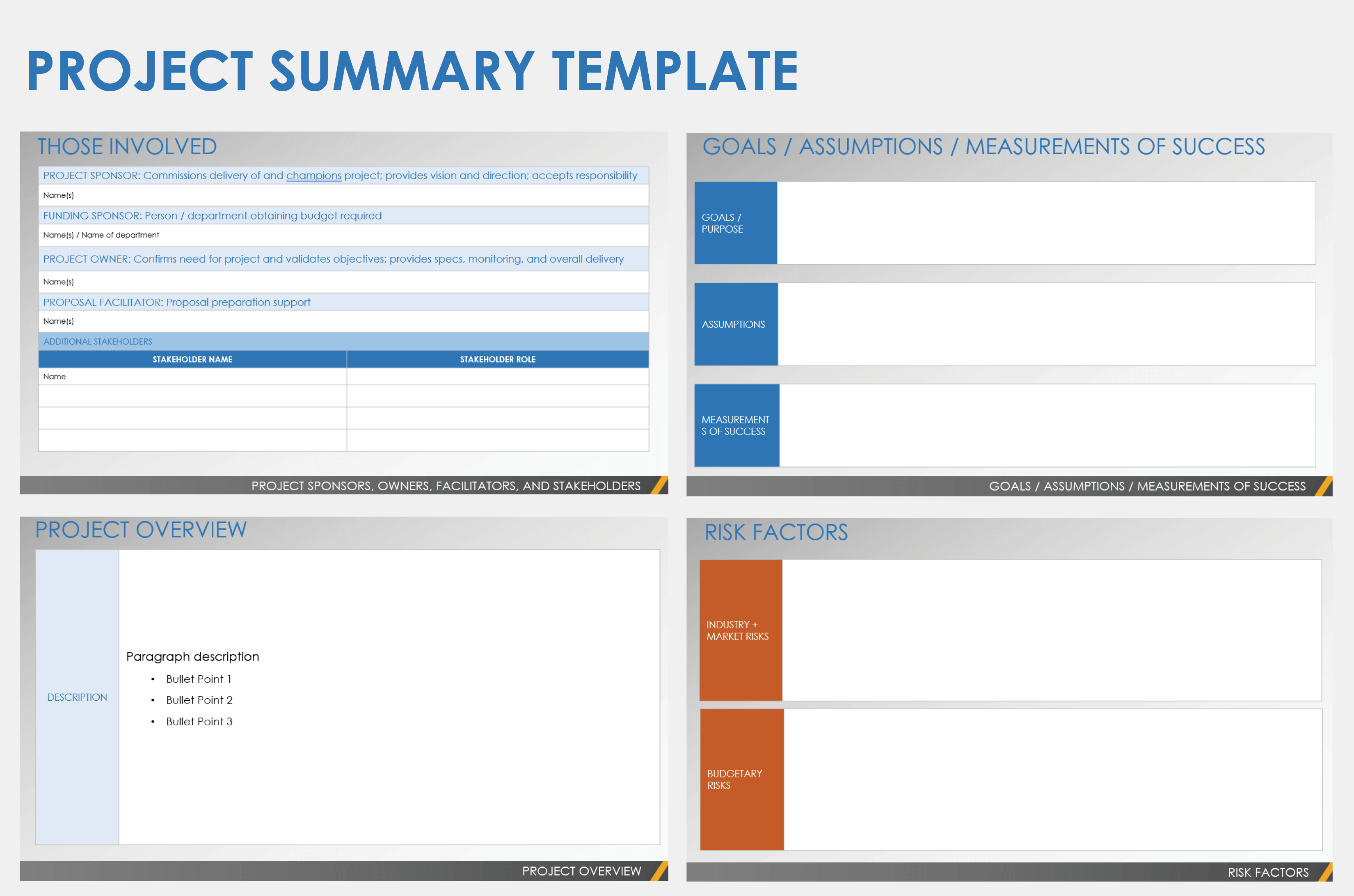 Project Summary Template PowerPoint