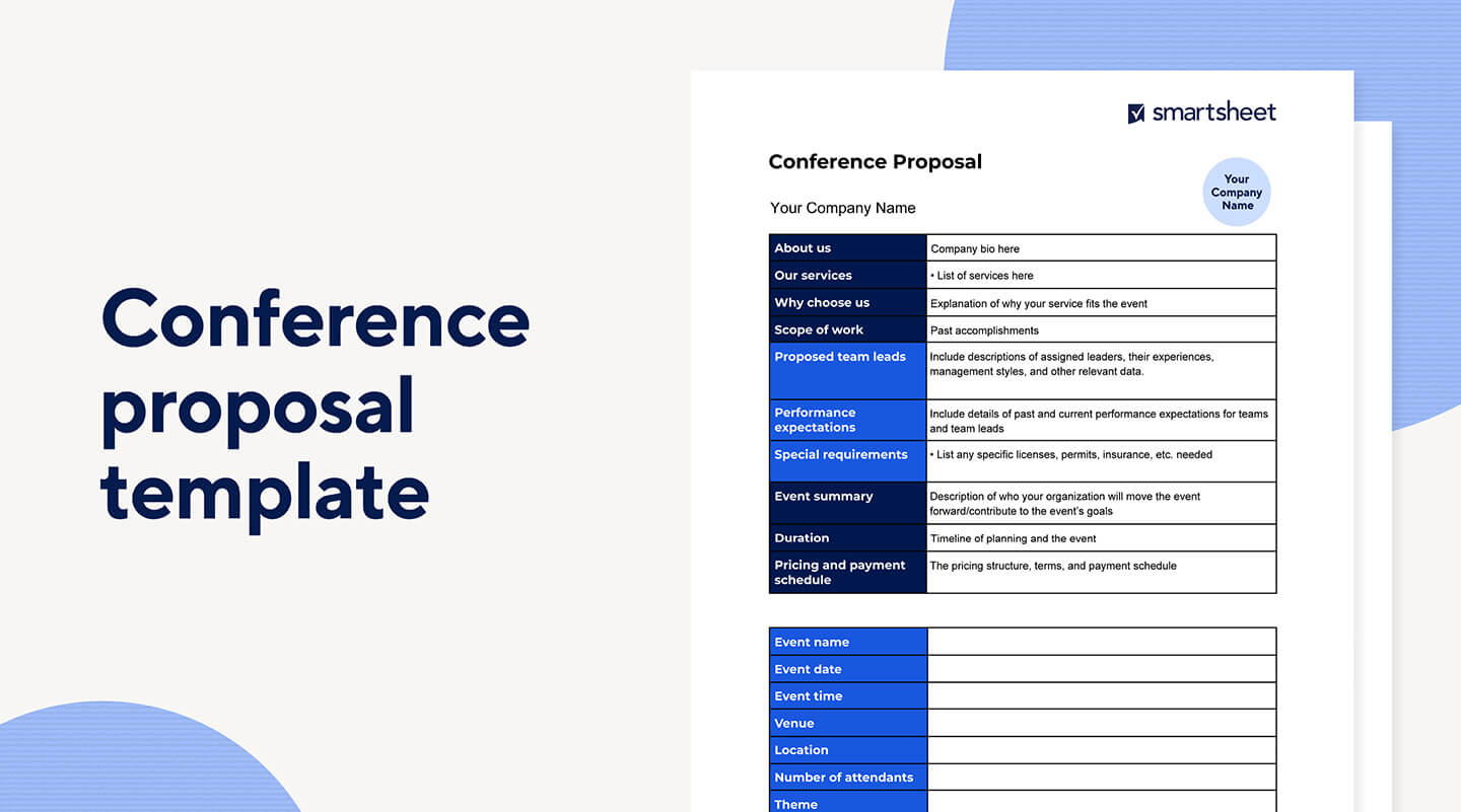 Conference proposal template mockup.