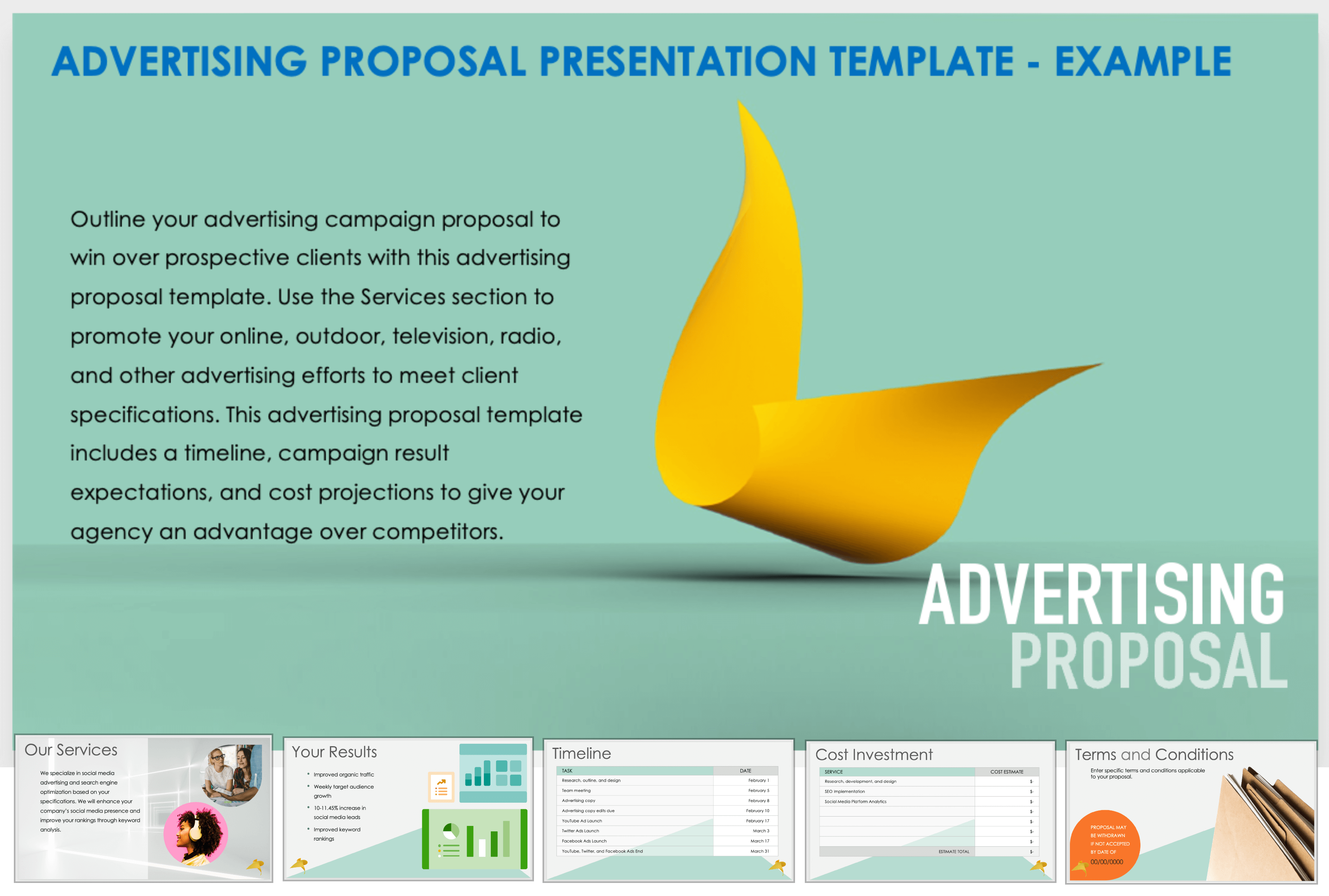 Advertising Proposal Presentation Template Example