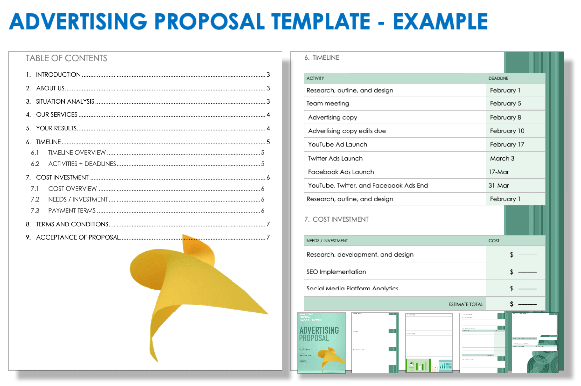 Advertising Proposal Template Example
