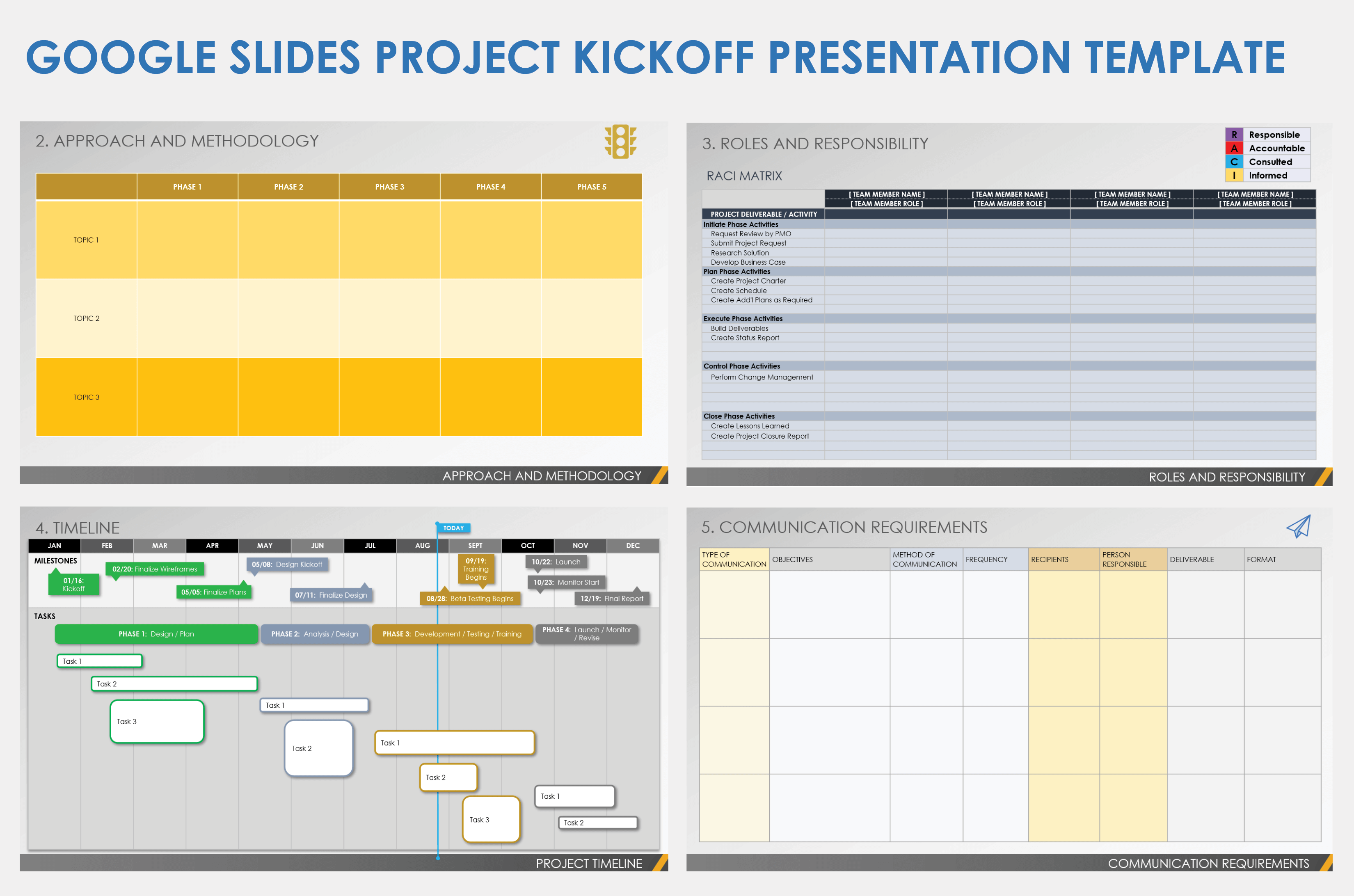 Project Kickoff Template Google Slides 