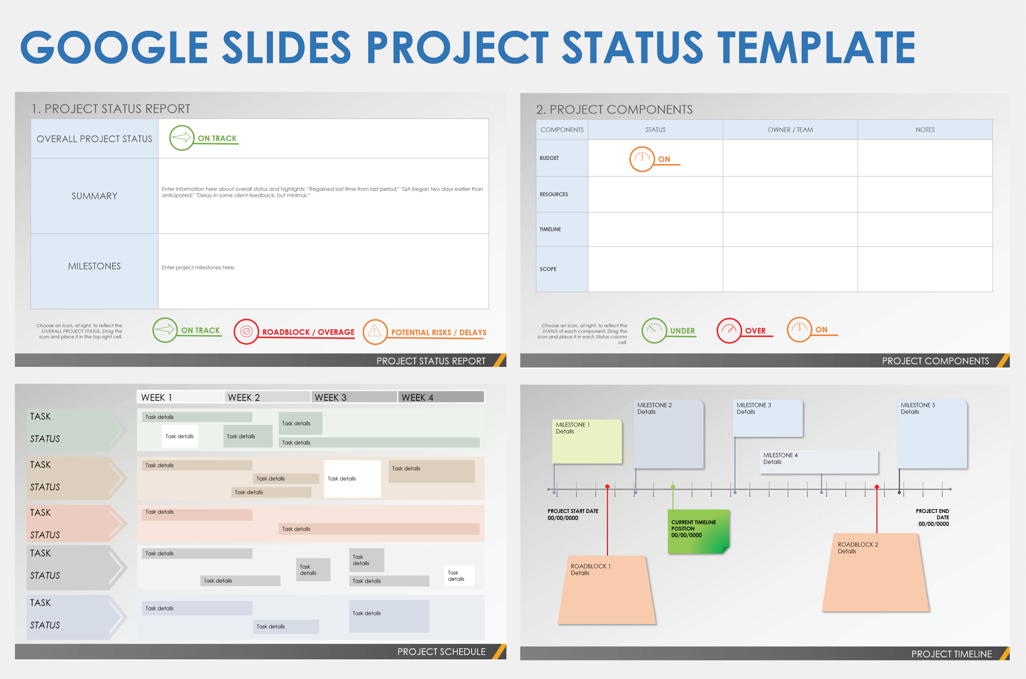 Project Status Template Google Slides