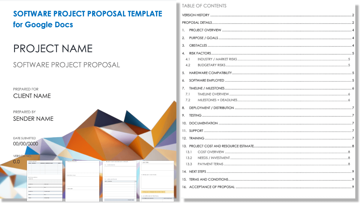 Software Project Proposal Template Google Docs