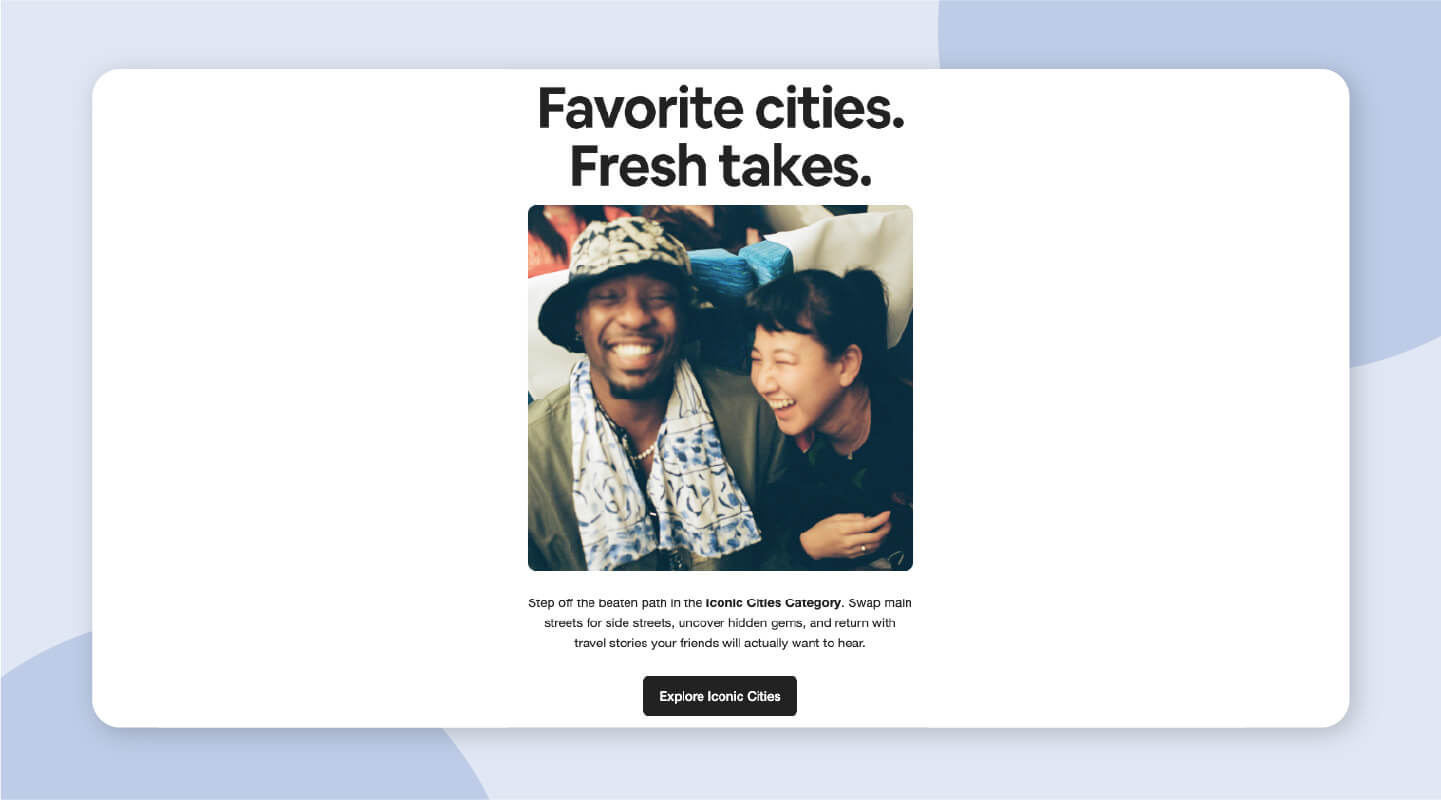 Airbnb email campaign example