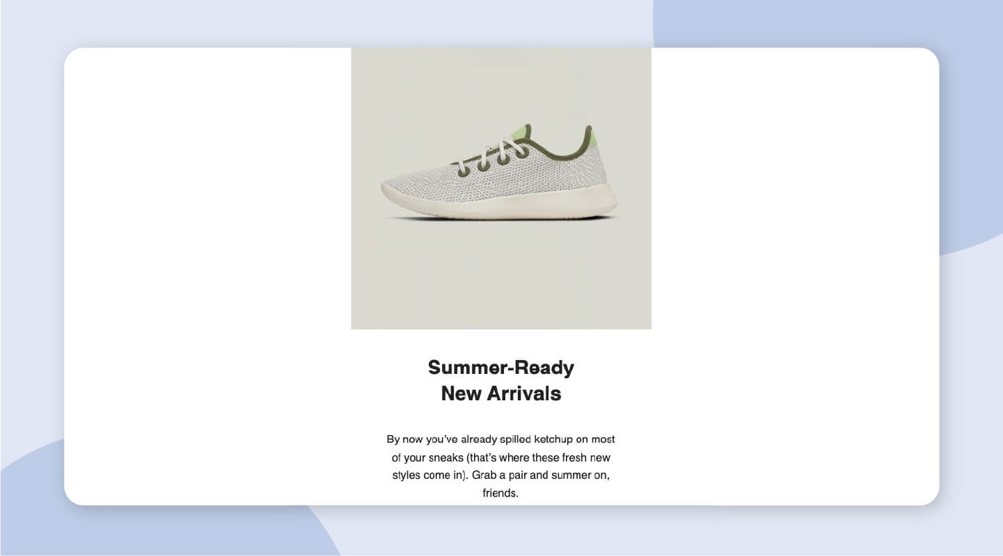 Allbirds email campaign example