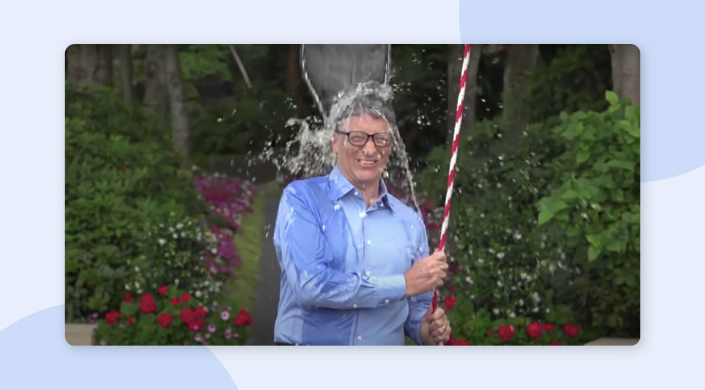 ALS's "Ice Bucket Challenge" advertising campaign example