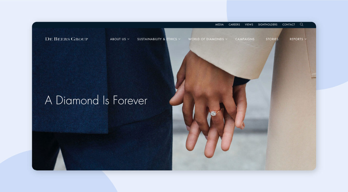  De Beers's "A Diamond Is Forever" advertising campaign example