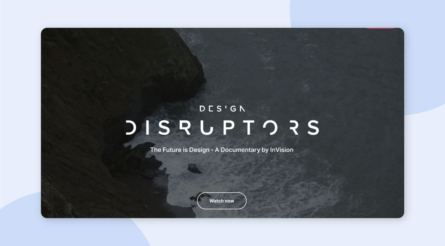 InVision's "Design Disruptors" advertising campaign example