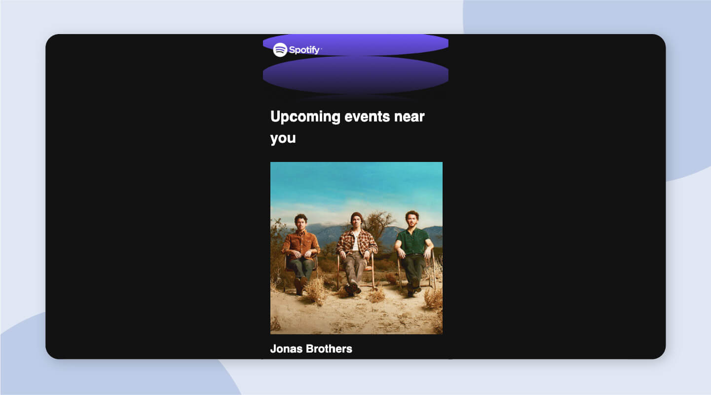 Spotify email campaign example
