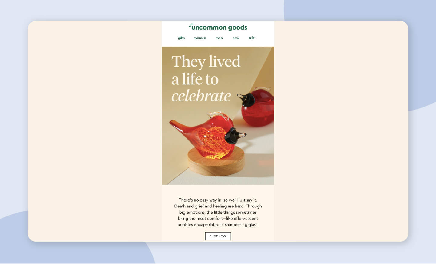 Uncommon Goods email campaign example