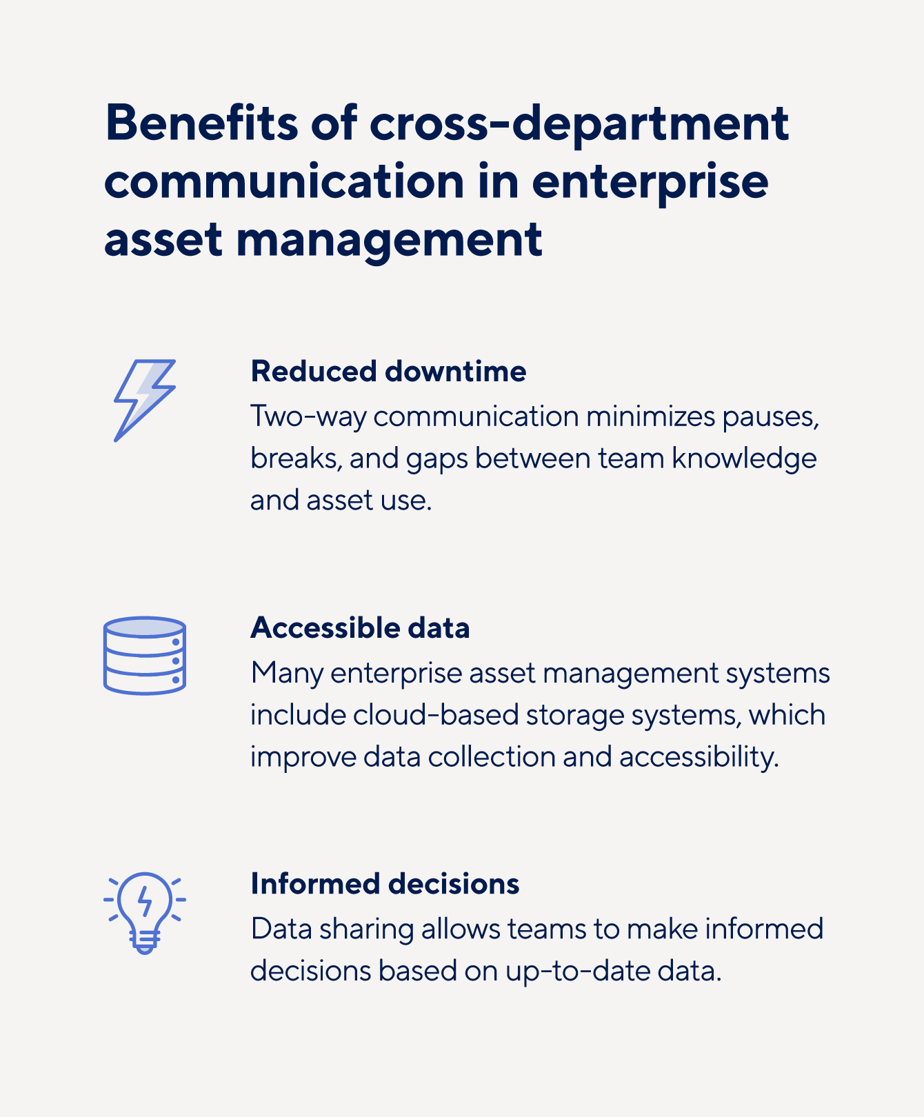 Benefits of cross-department communication in enterprise asset management