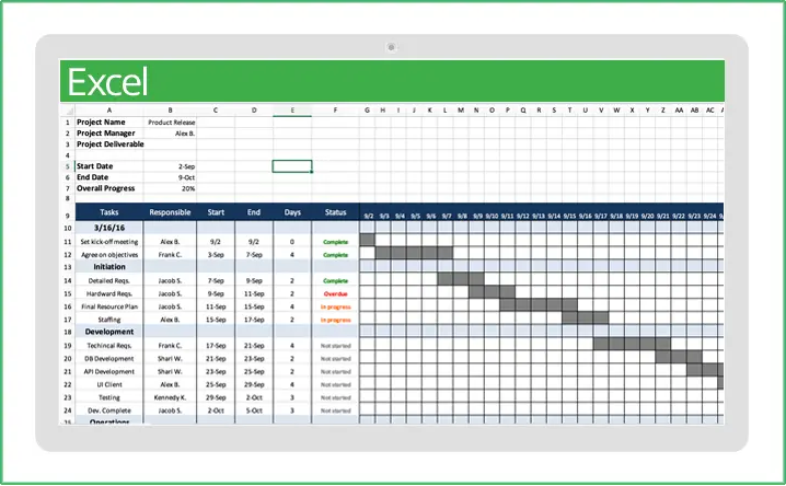 work plan template excel