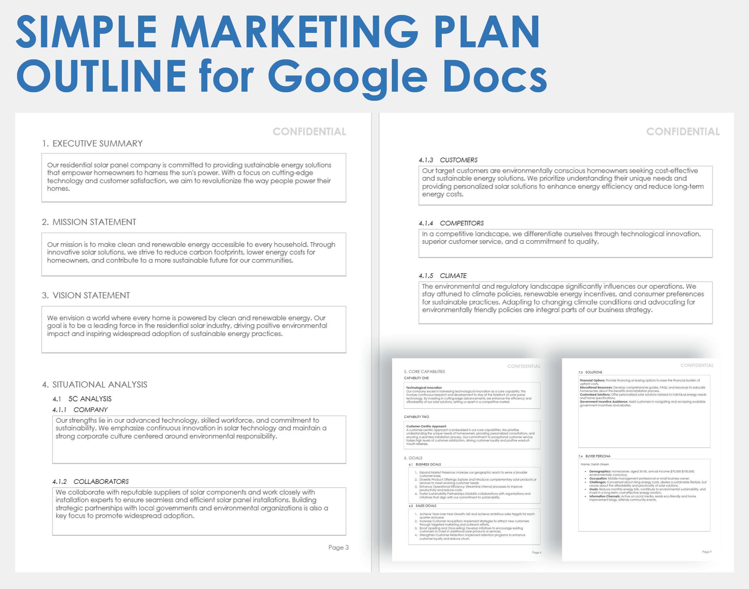 Simple Marketing Plan Example Outline