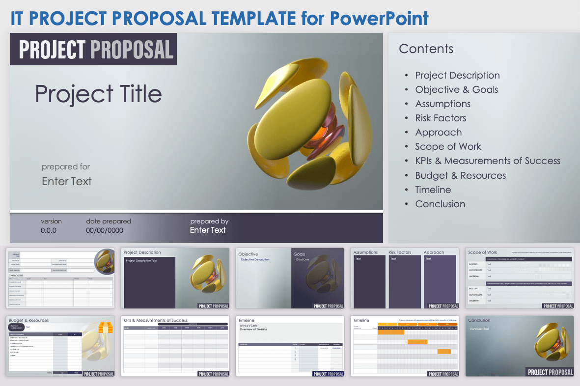 IT Project Proposal Template for PowerPoint