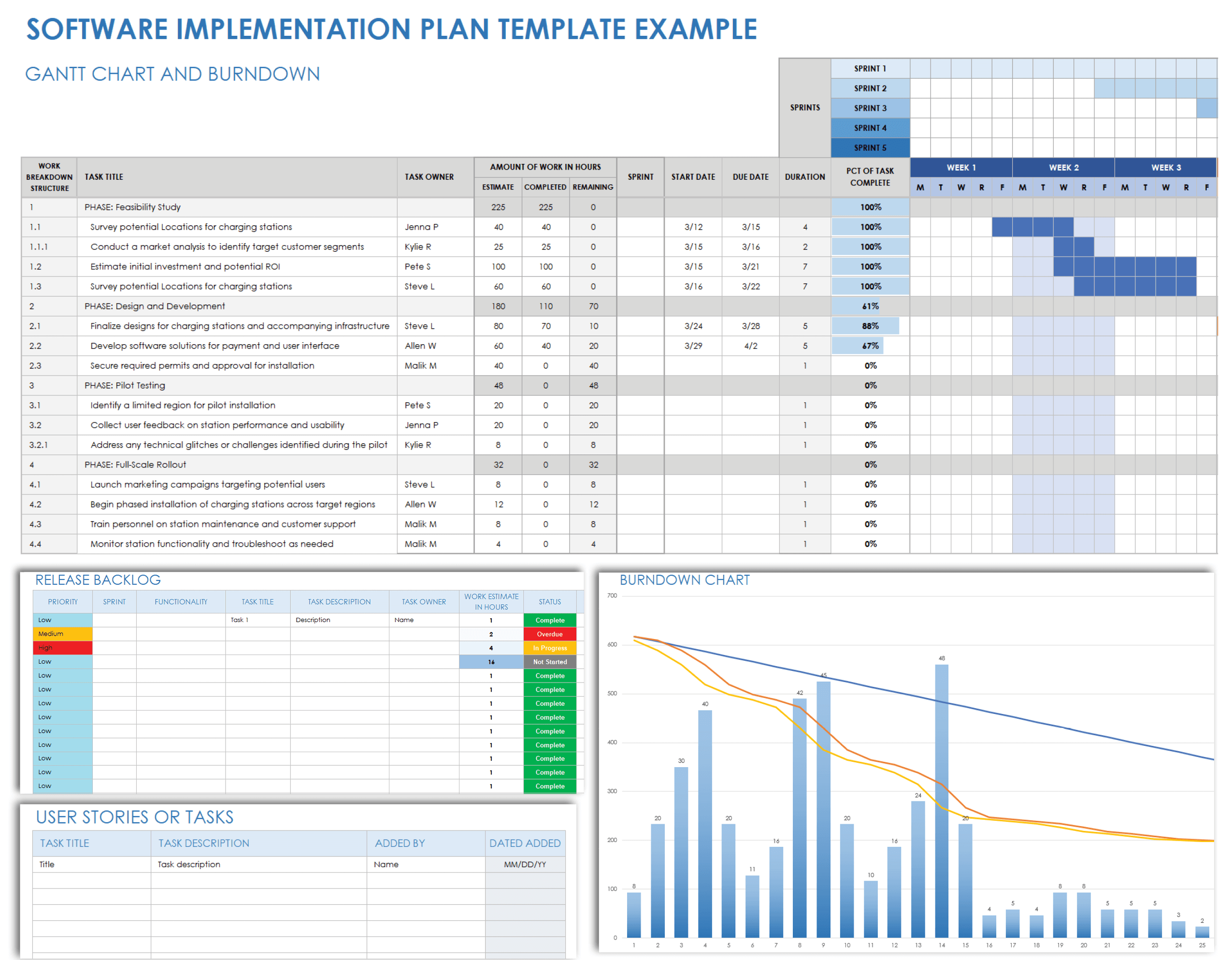 Software Implementation Plan Example Template