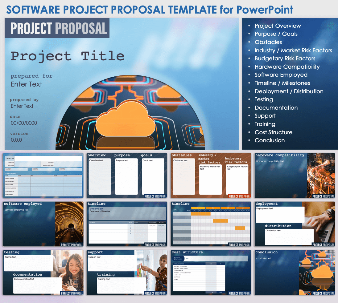Software Project Proposal Template for PowerPoint