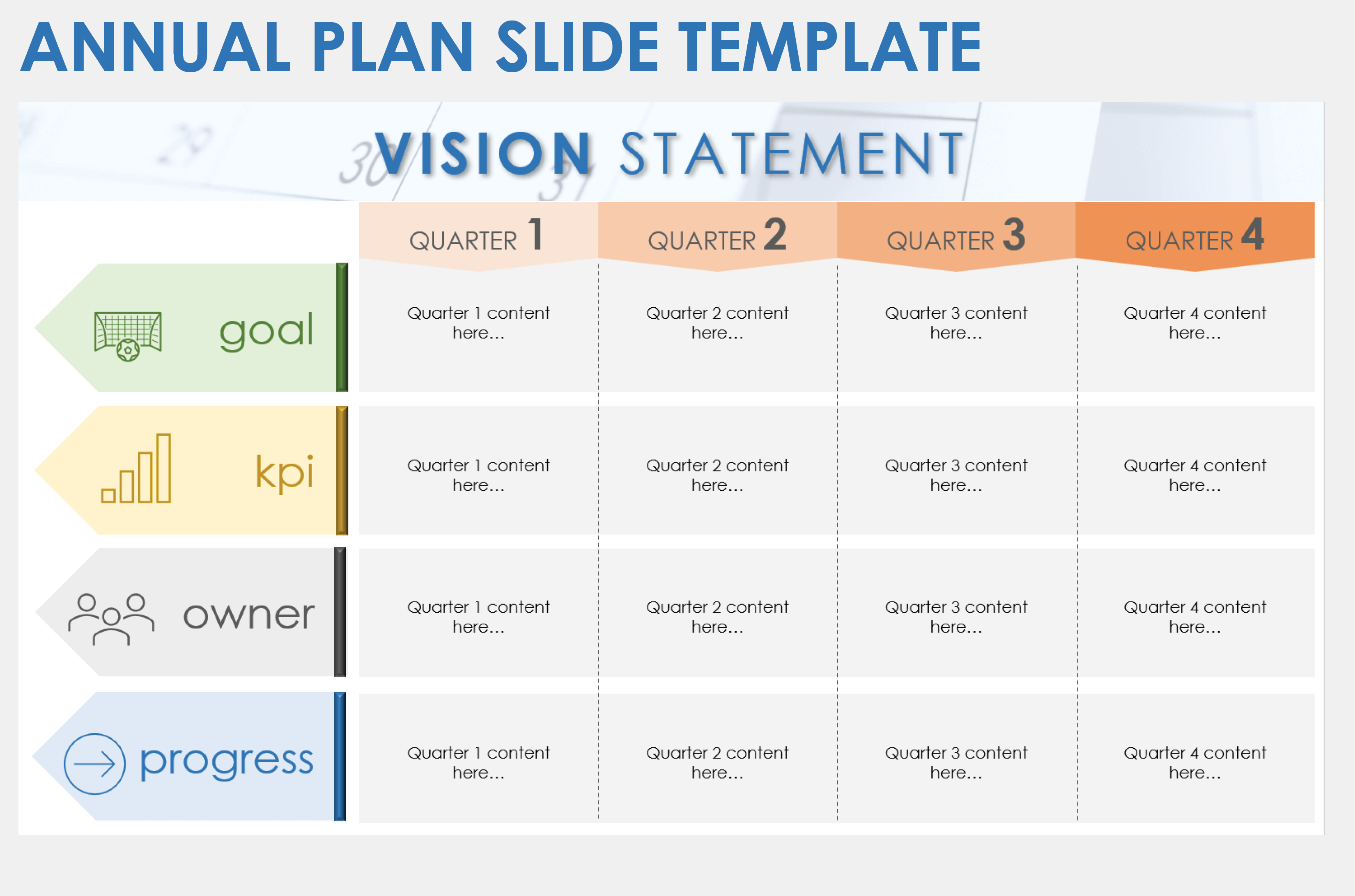 Annual Plan Slide Template