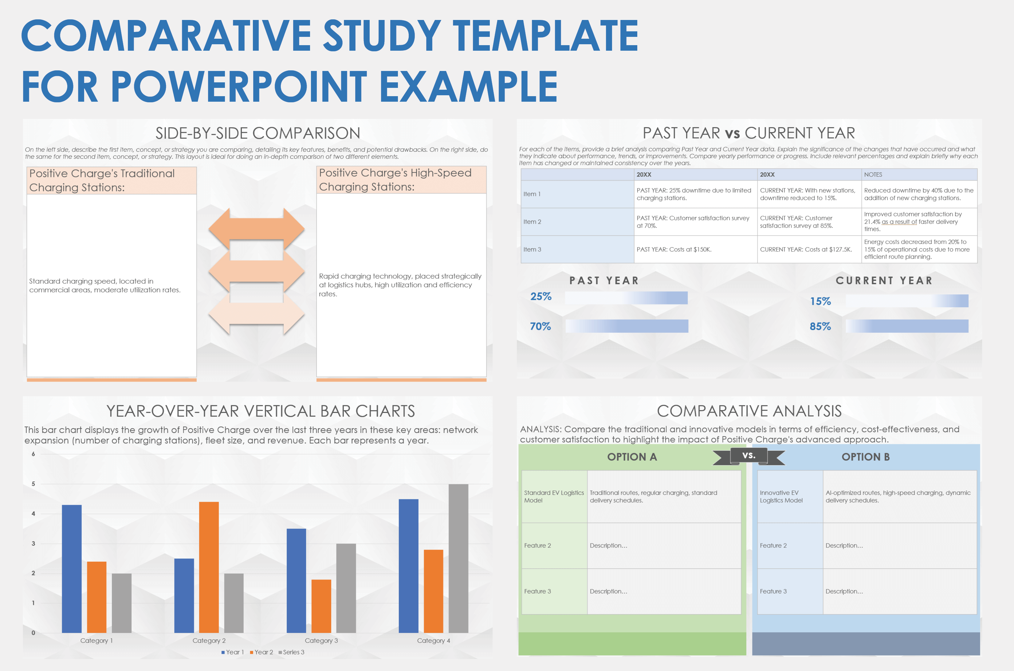 Comparative Study Example Template PowerPoint