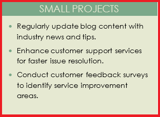 Priority Impact and Effort Matrix Small Projects
