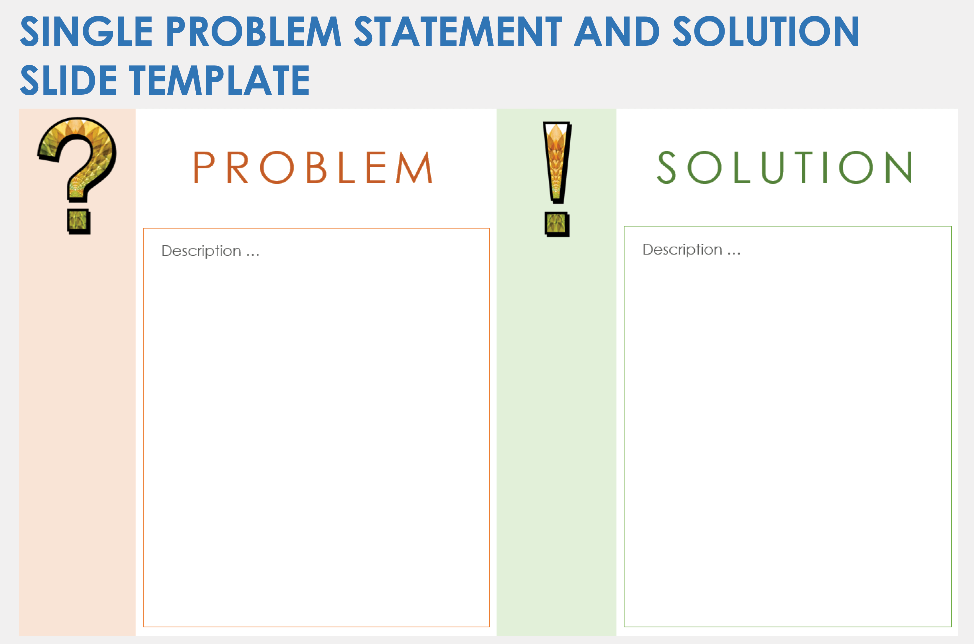 Single-Problem Statement and Solution Slide Template
