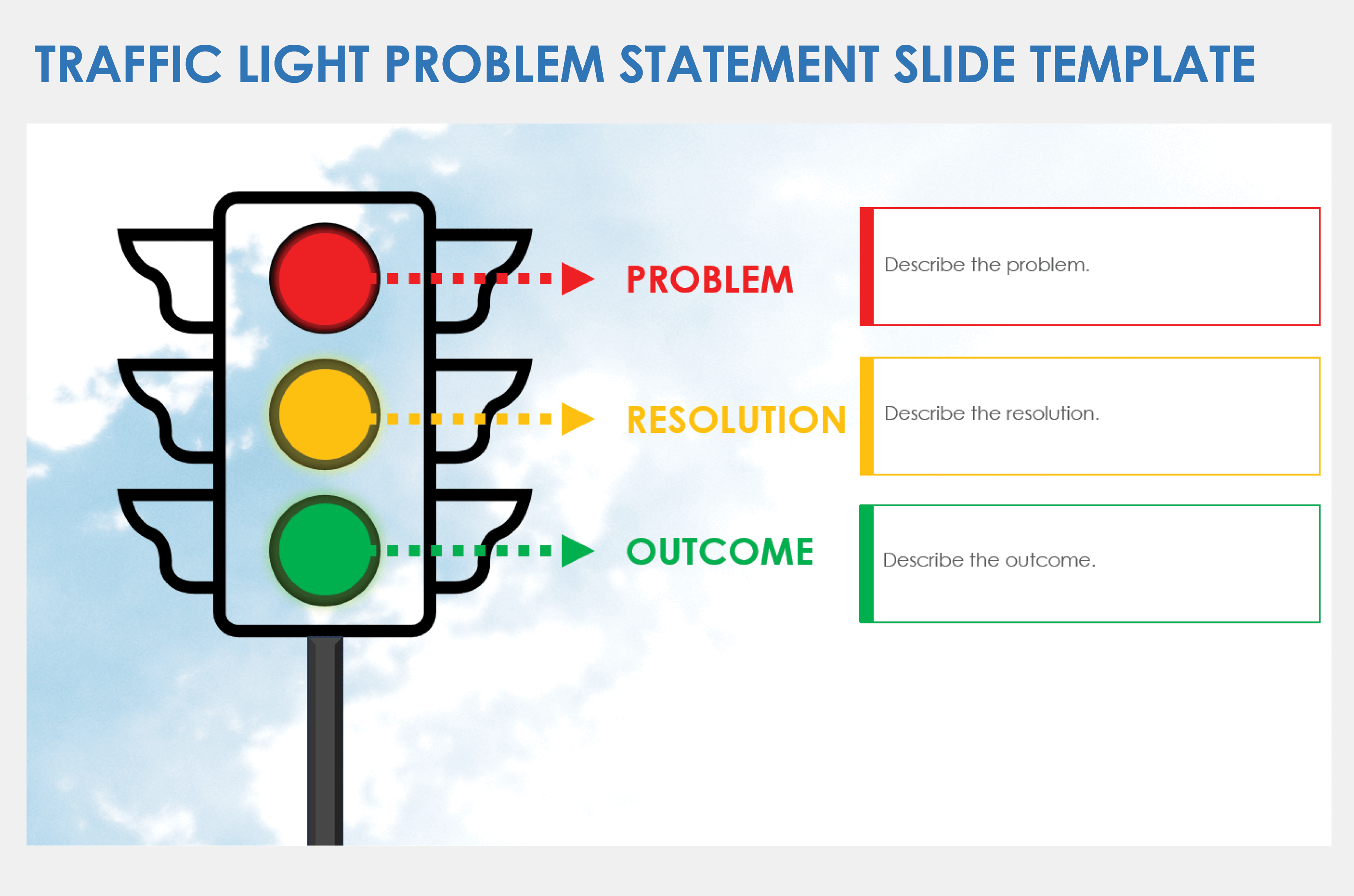 Traffic Light Problem Statement Slide Template