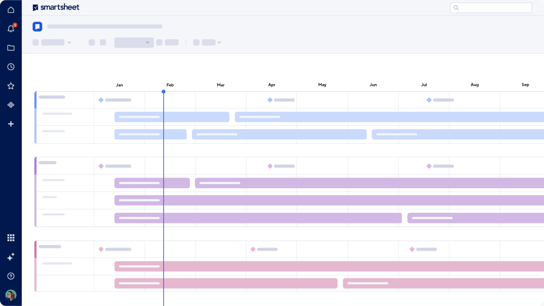 product ui showing timeline view