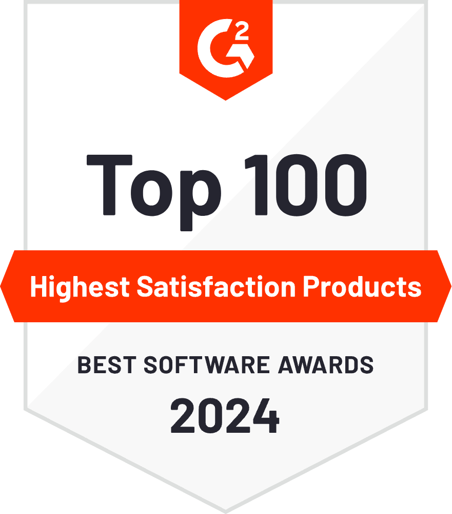 G2 Top 100 Highest Satisfaction Products Award 2024 logo