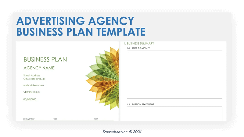 advertising agency business plan template