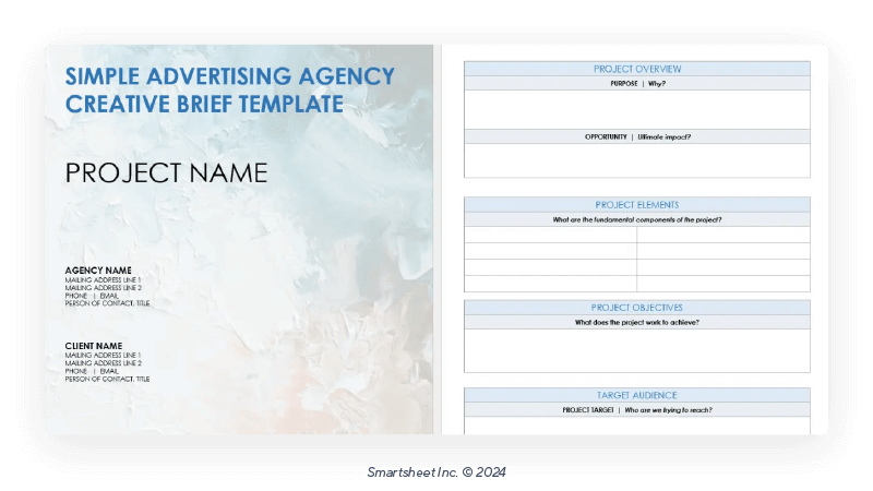 simple advertising agency creative brief template