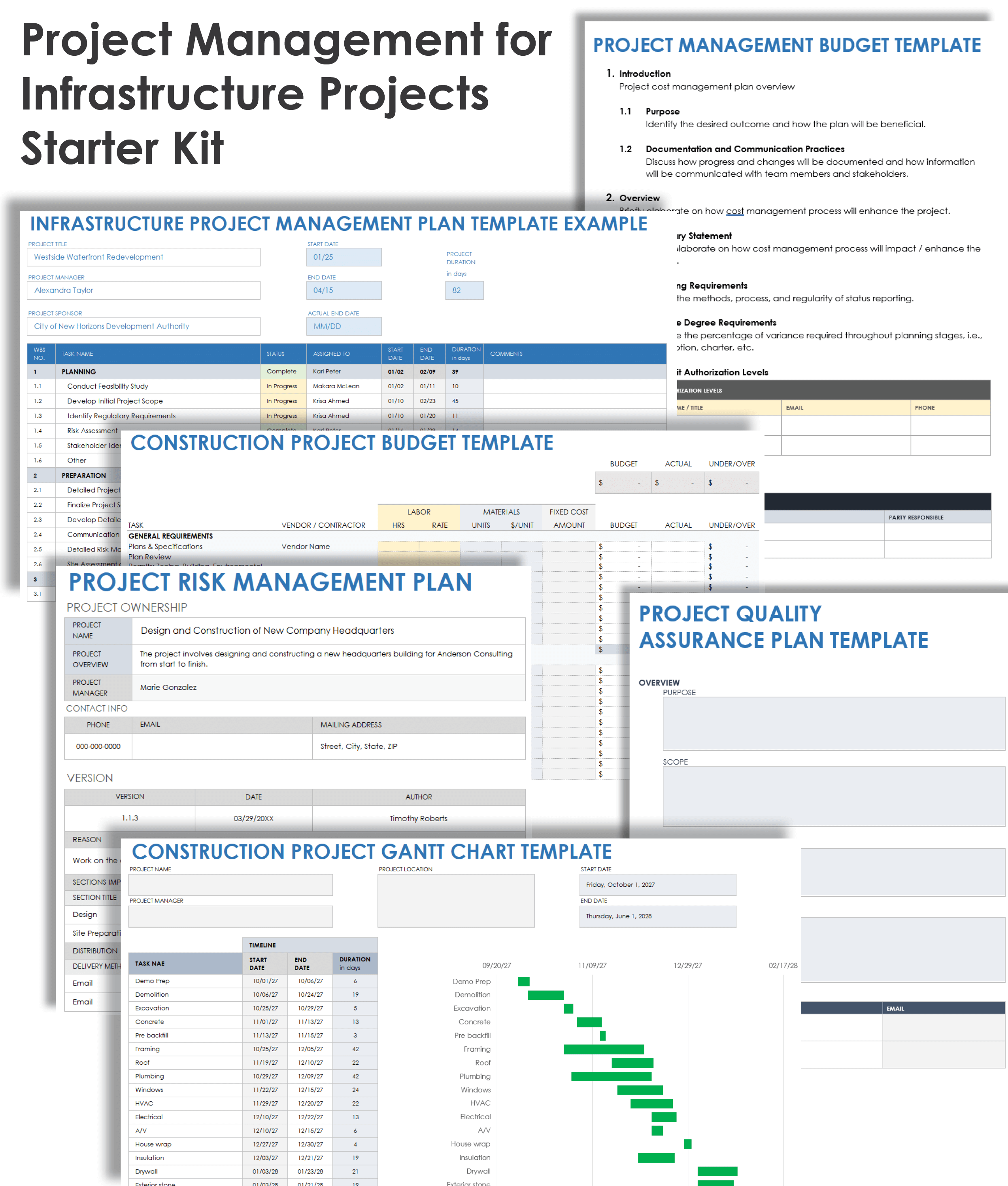 Infrastructure Project Management Starter Kit
