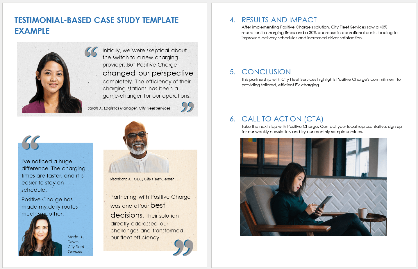 Testimonial-Based Case Study Example Template