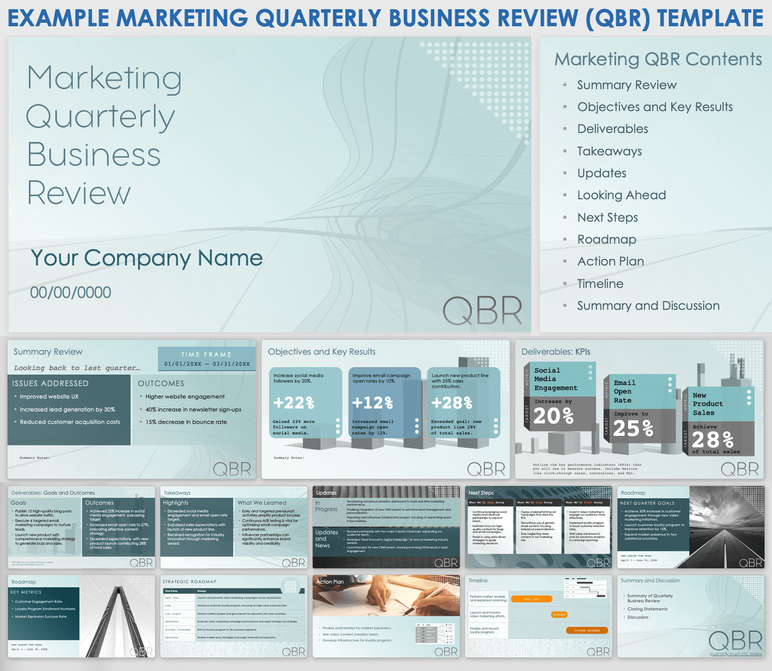 Marketing Quarterly Business Review QBR Template