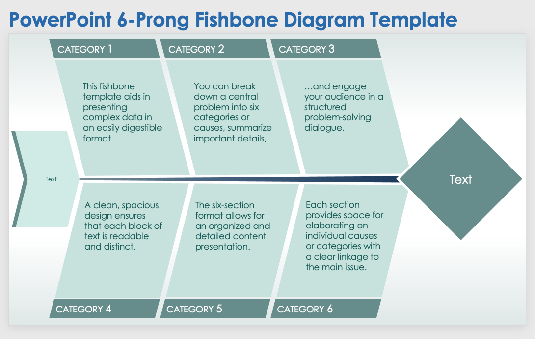 6 Prong Fishbone Diagram Template