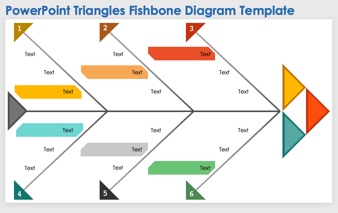 Triangles Fishbone Diagram Template