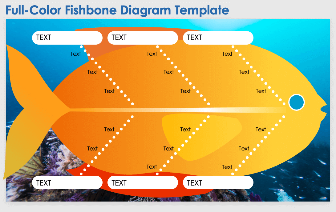 Full Color Fishbone Diagram Template