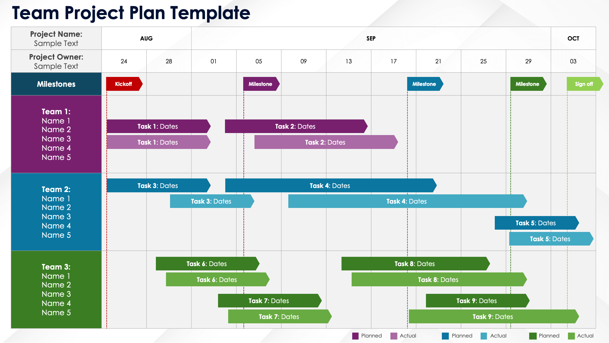 Team Project Plan Template