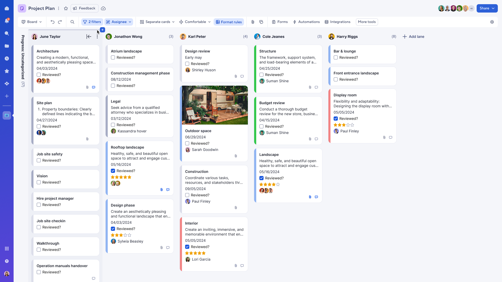 adding lane with hover demo