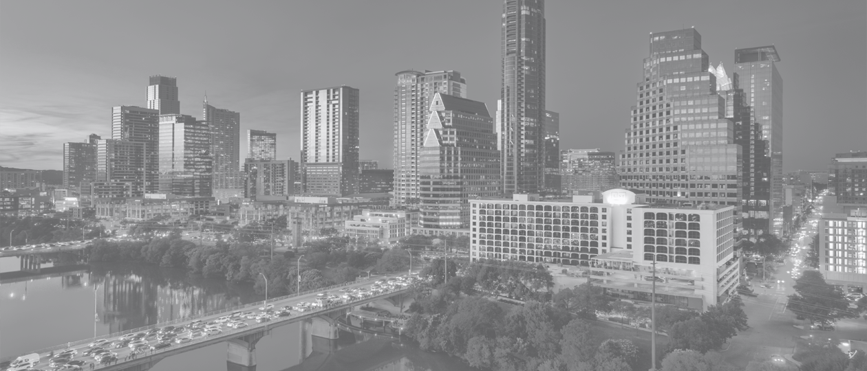 Austin cityscape b&w