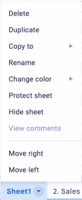 Google Sheets inventory template worksheet rename