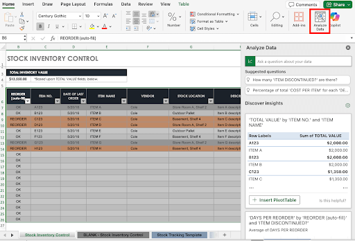 How to Create an Inventory Dashboard: Excel & Google Sheets