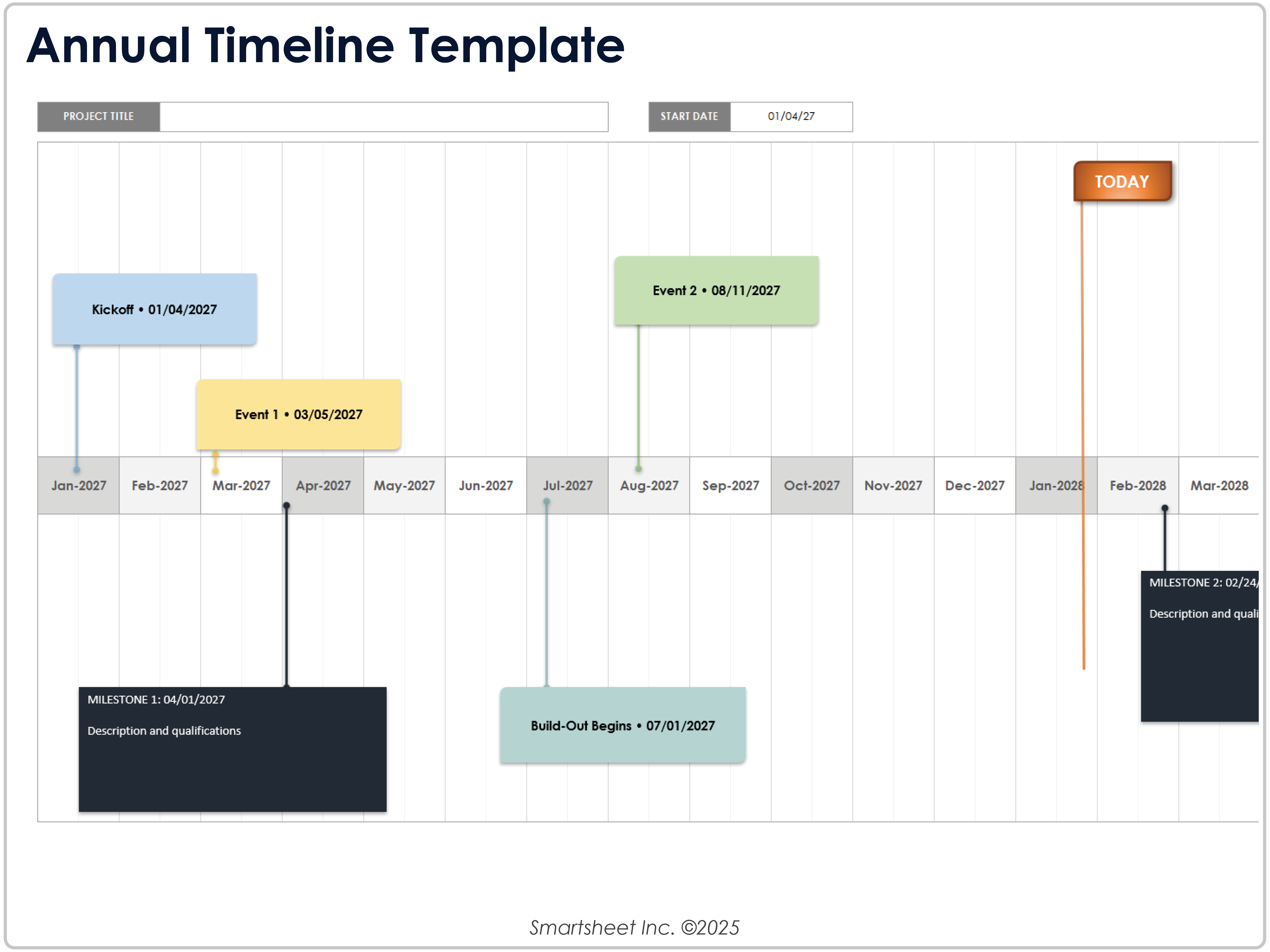 Annual Timeline Template