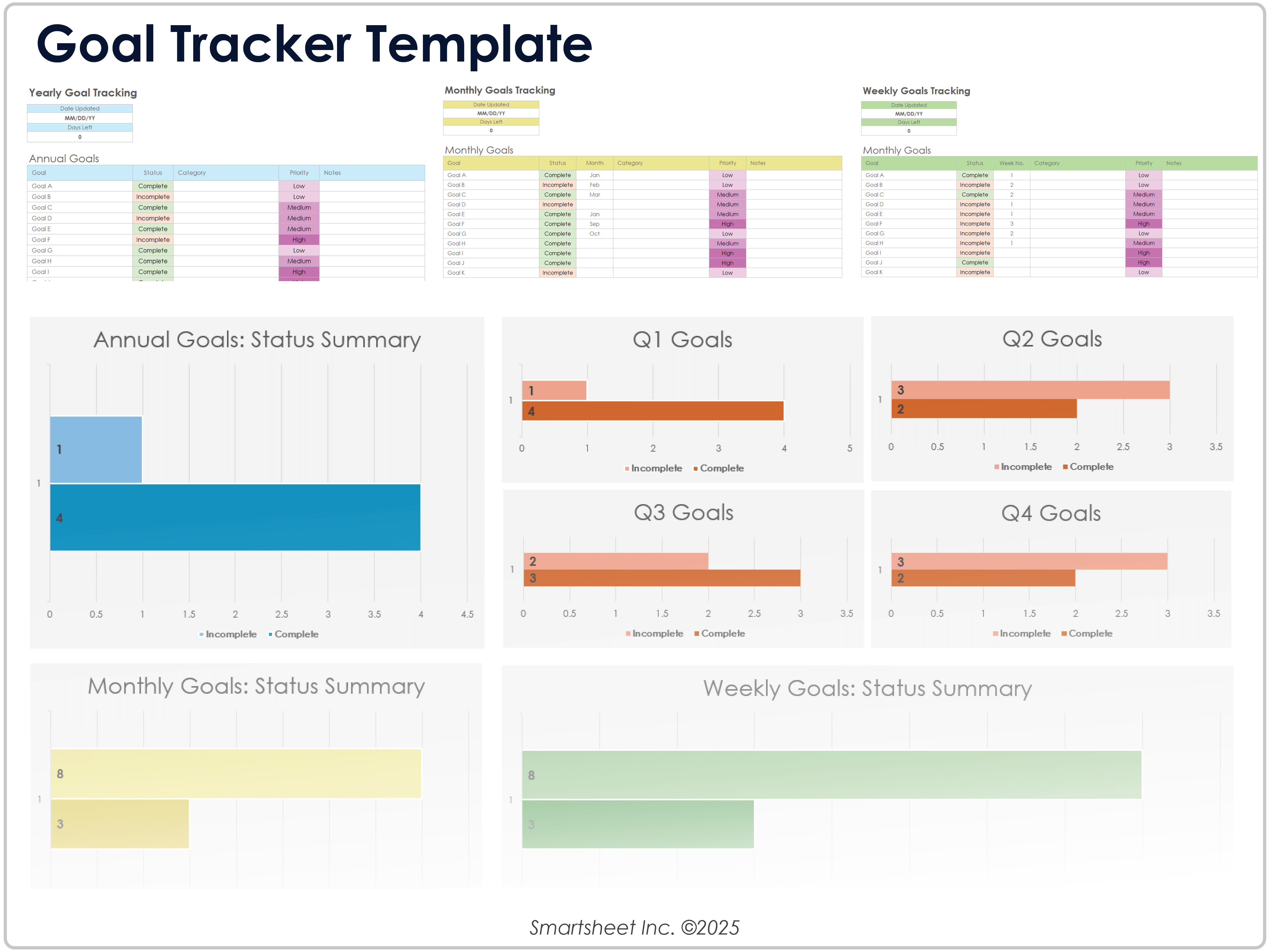 Goal Tracker Template 9237