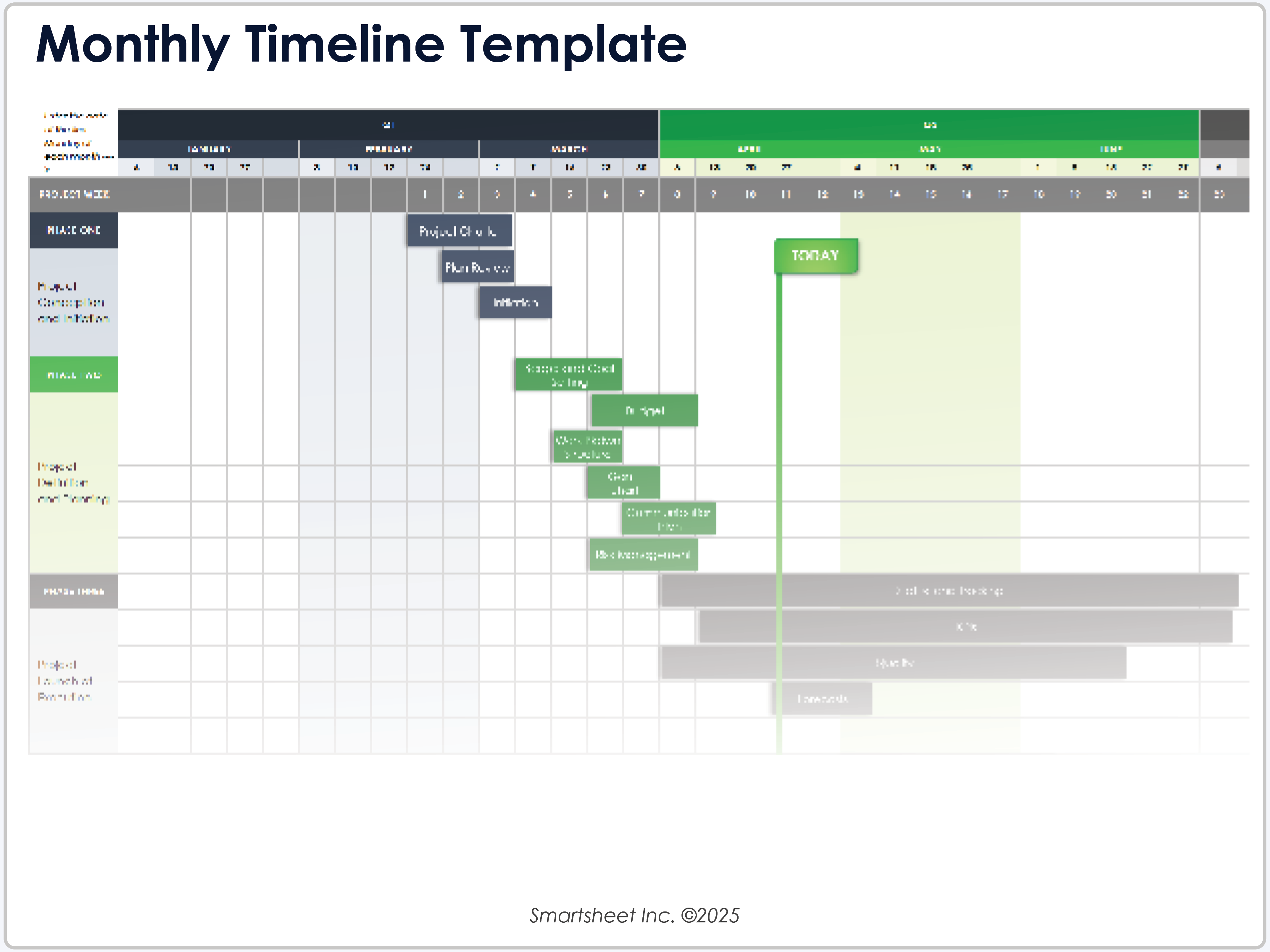 Monthly Timeline Template