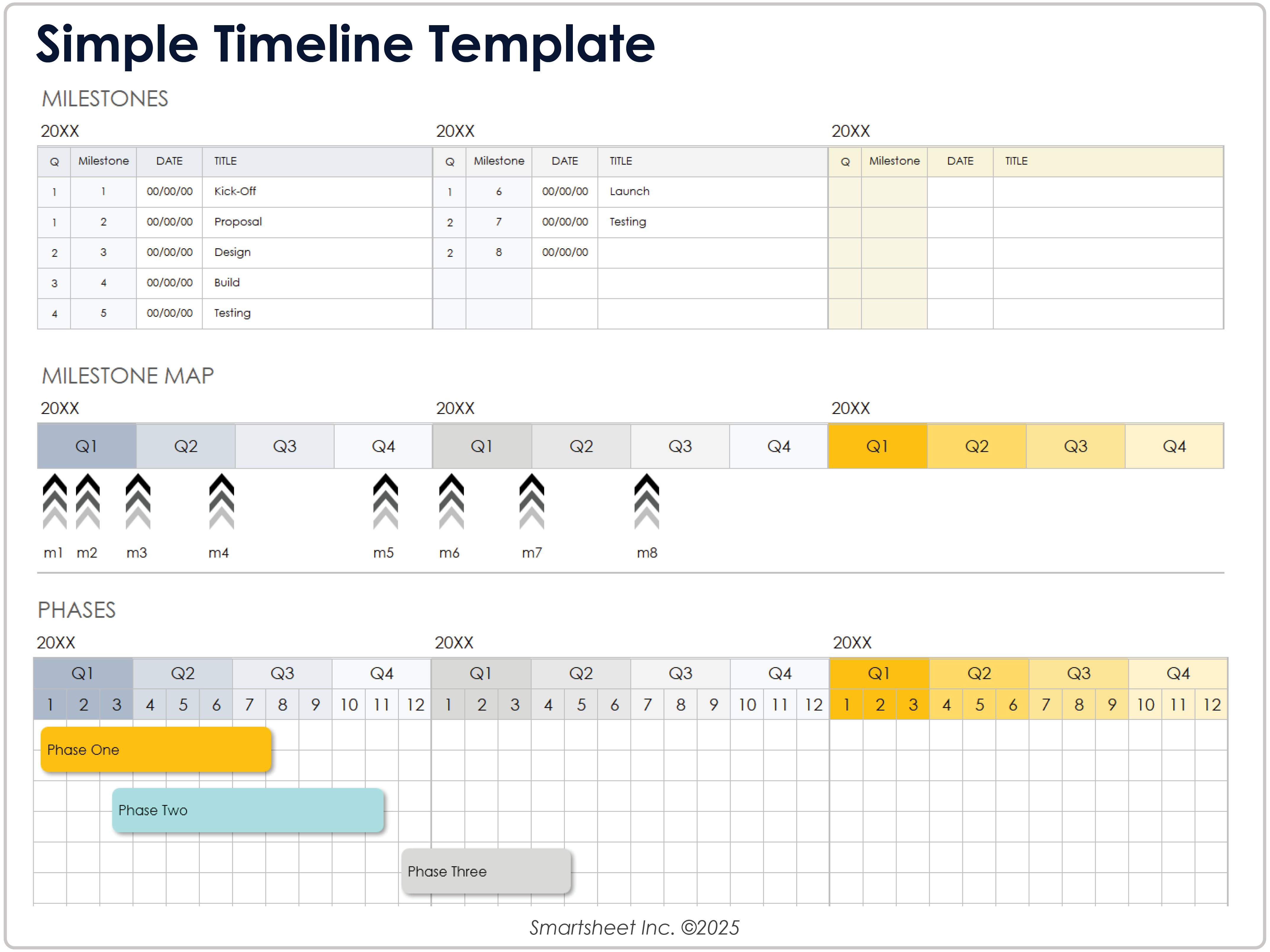 Simple Timeline Template