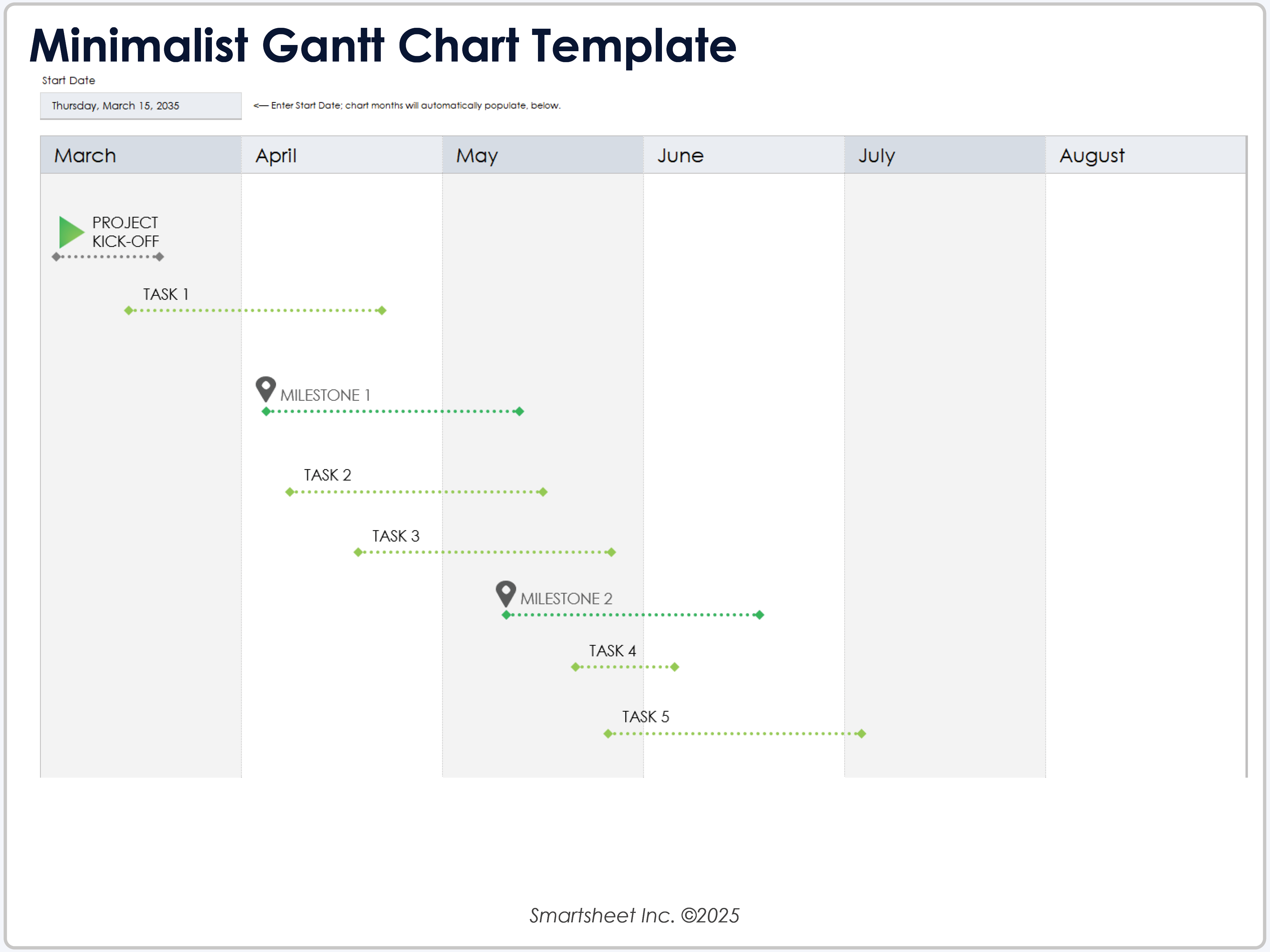 Minimalist Gantt Chart Template