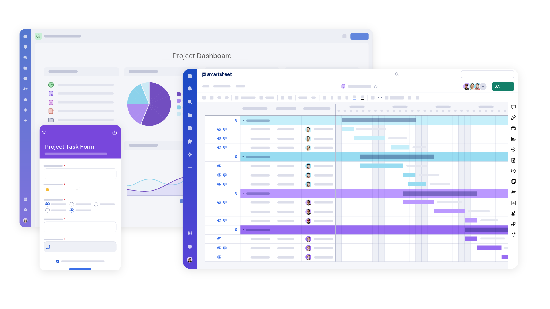 gantt chart project software with multiple views