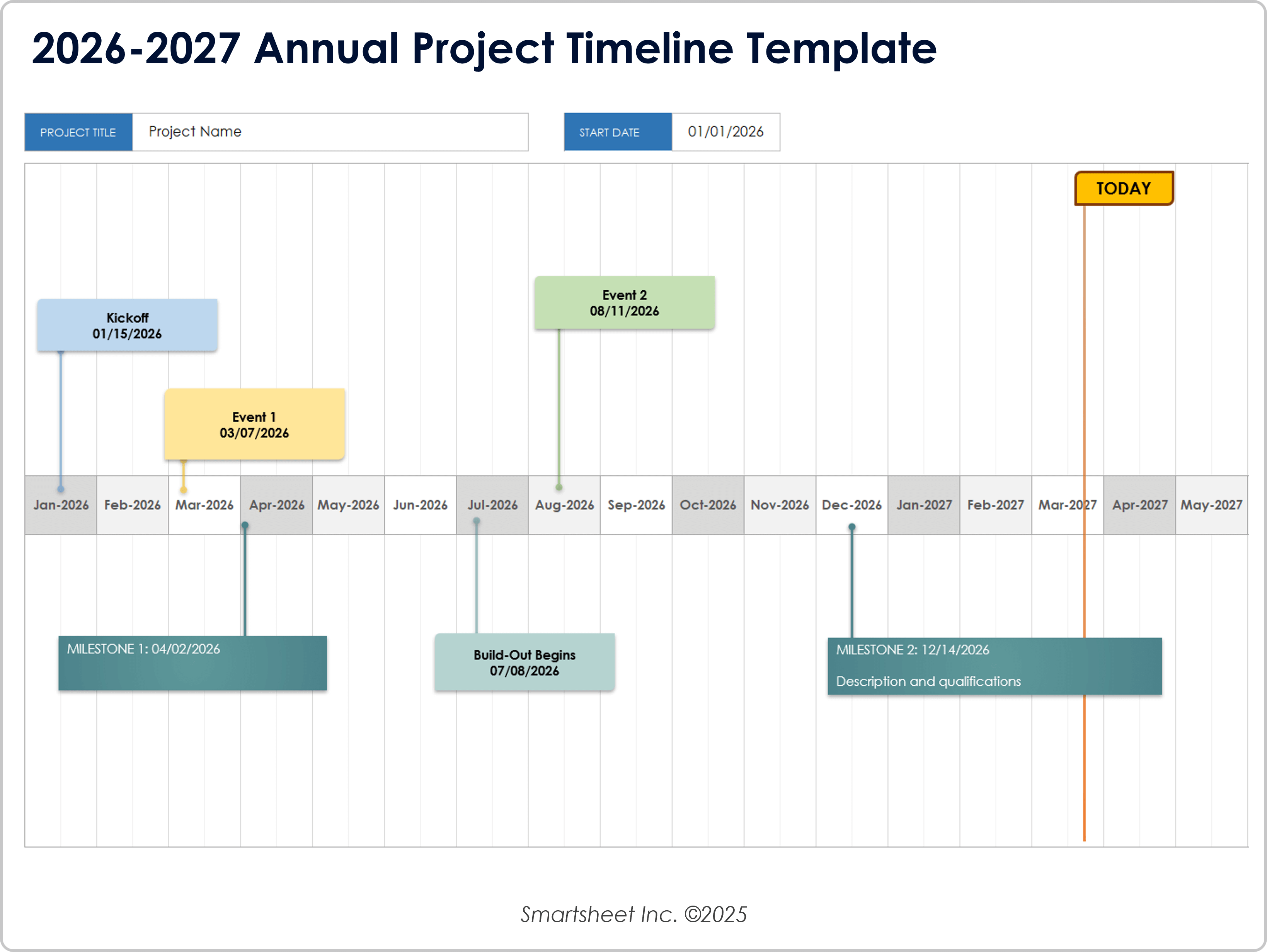 2026-2027 Annual Project Timeline Template