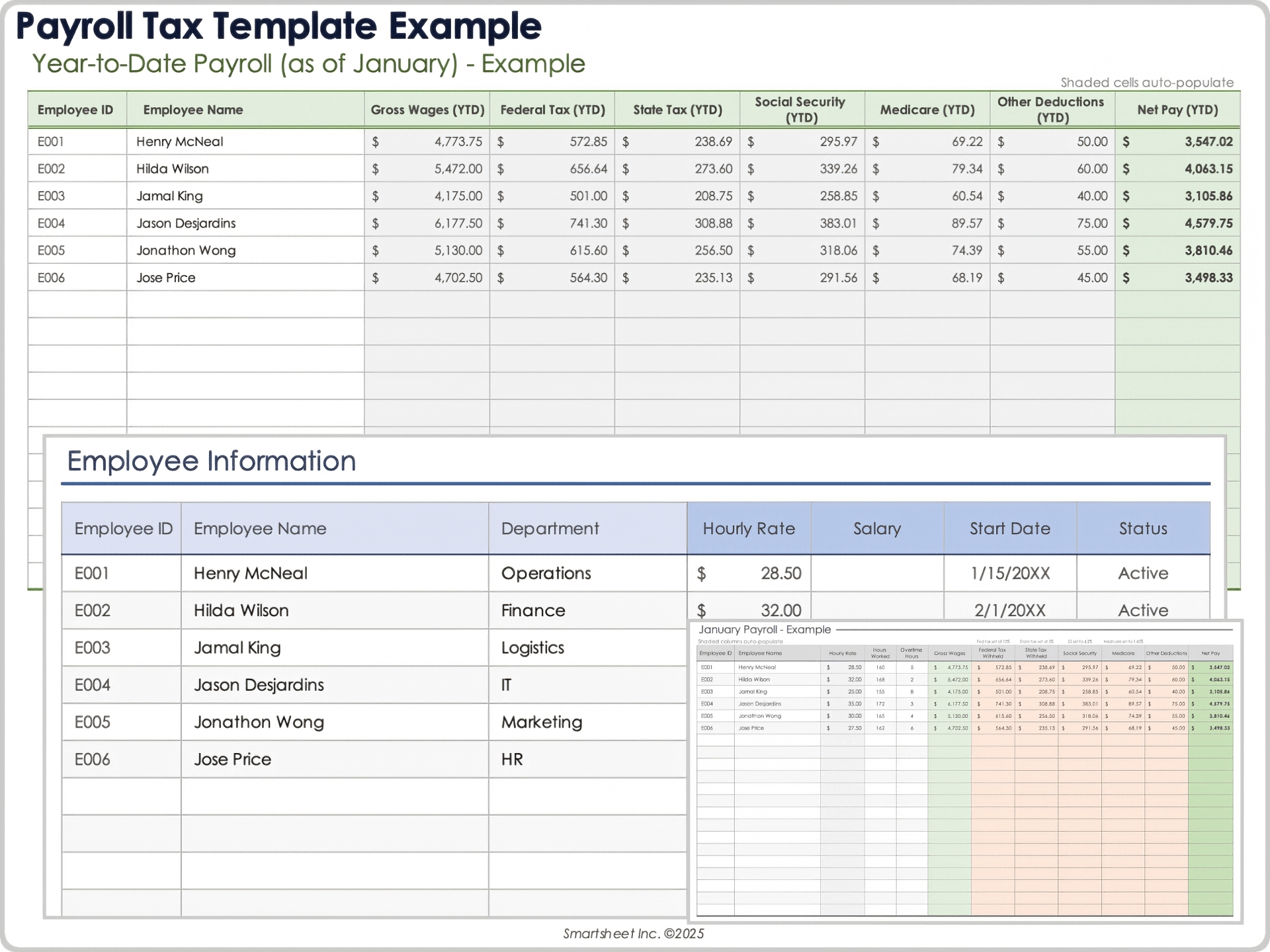 Payroll Tax Template Example