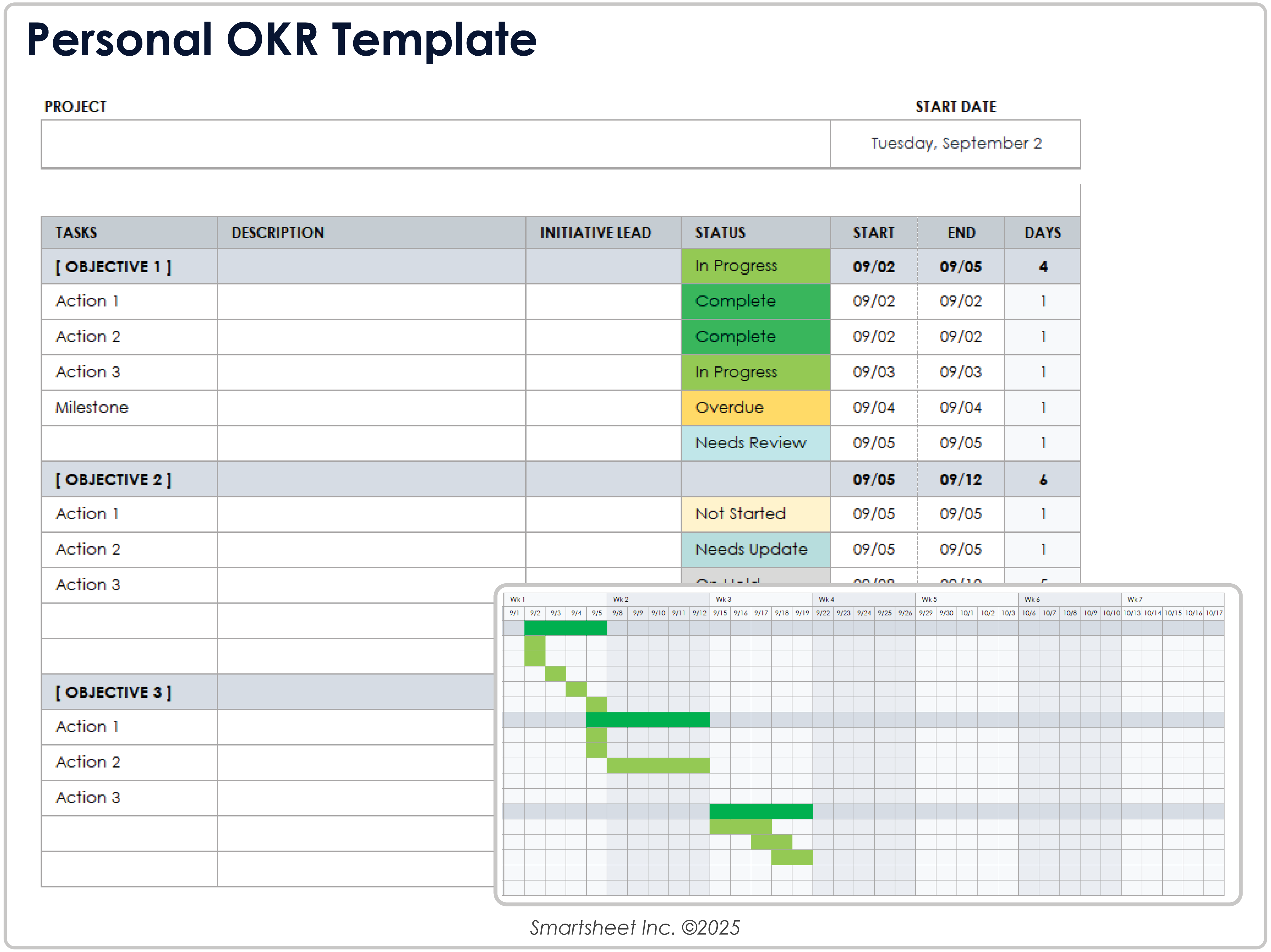 Personal OKR Template